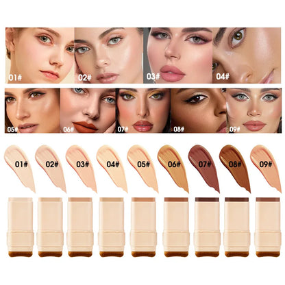 15g 2-in-1 foundation eraser double-ended concealer stick with brush head waterproof, natural makeup, long-lasting cream texture-free worldwide shipping