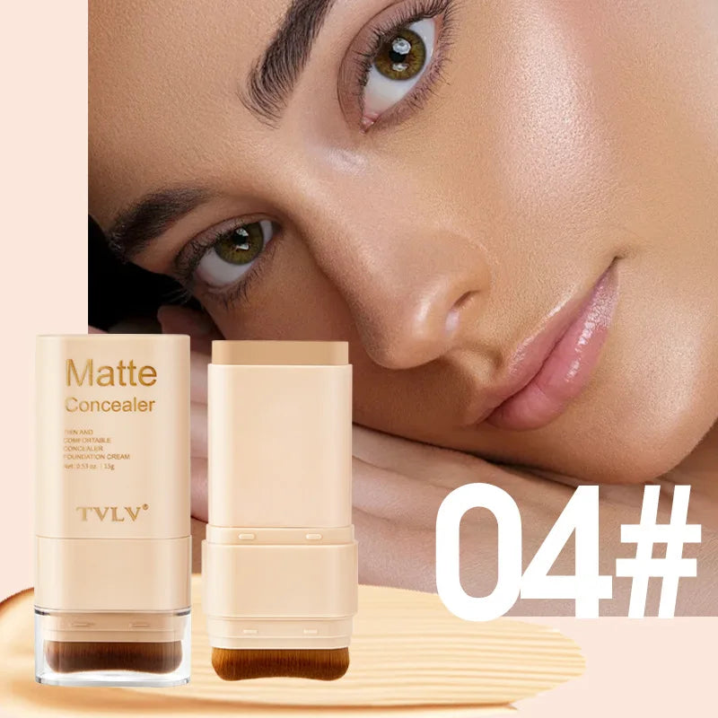 15g 2-in-1 foundation eraser double-ended concealer stick with brush head waterproof, natural makeup, long-lasting cream texture-free worldwide shipping