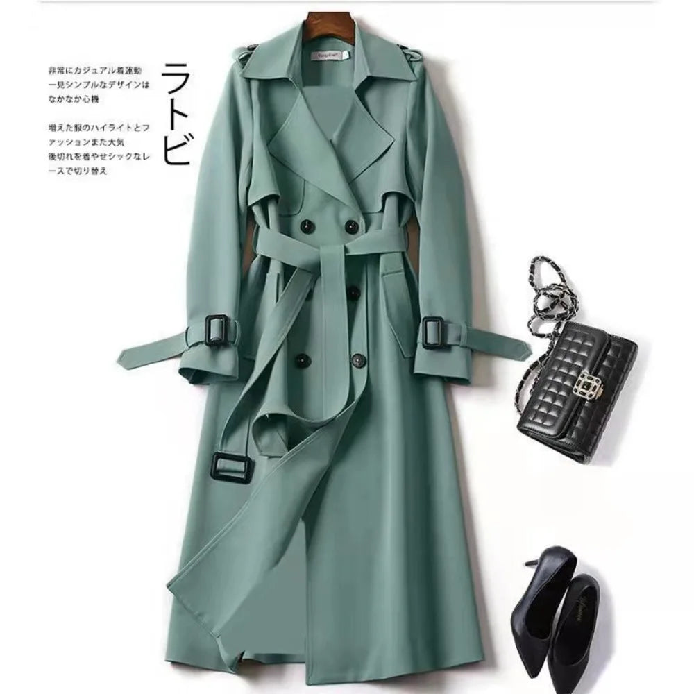 Women's Mid-Length Trench Coat - Free worldwide shipping