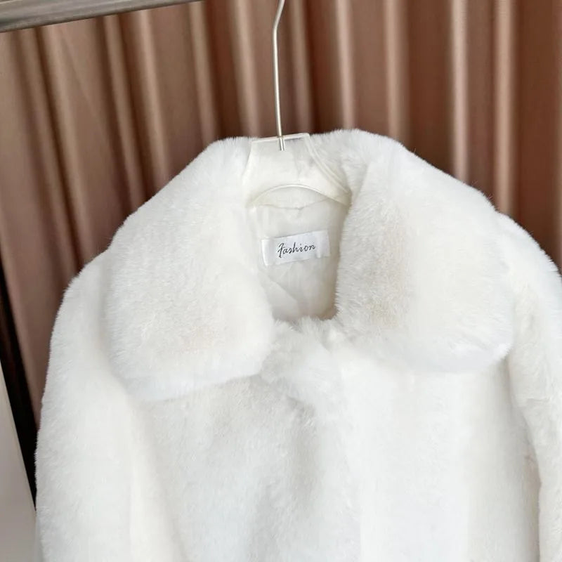 Women's Coat 2025 Winter New Korean Version fur Coat Long fox Coat Furry Maillard Medium Long Loose Brown Thick Young Commuting