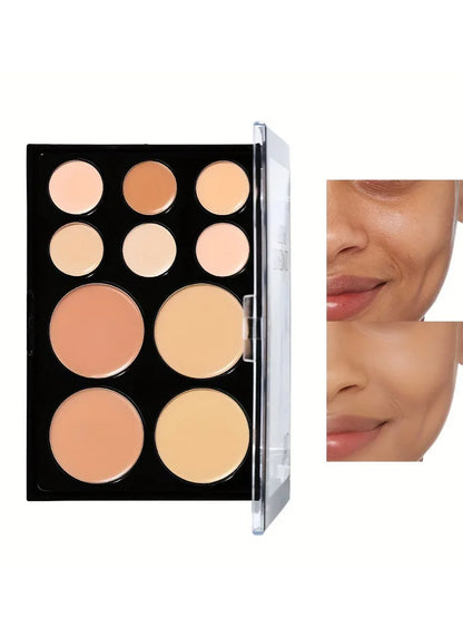 10 Colors Concealer Palette Eye Repairing Base Palette Matte Dark Circles Tattoo Contour Covering Concealer Cream Lasting Makeup- free worldwide shipping