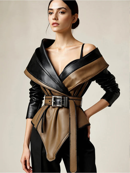 PU Faux Leather Jacket