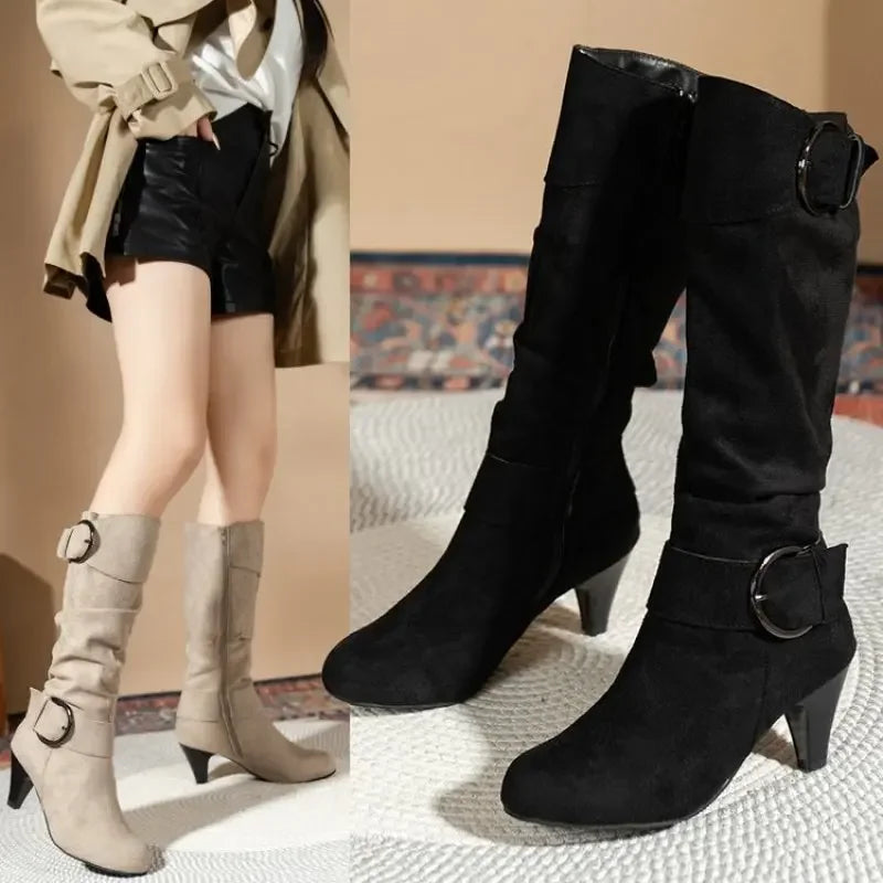 Knee-high Zipper Women's Modern Boots Women's Shoes -Free worldwide shipping