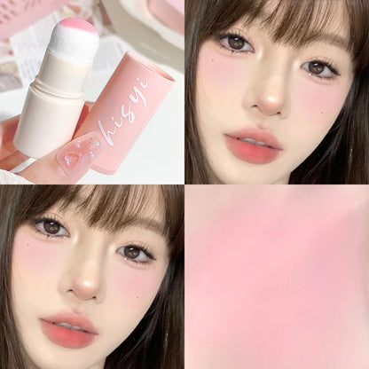 HISYI Yunrou Soft Fog Blush Stick - Energetic and Bouncy, Korean Style, Brightening, Dual-Use for Lips and Cheeks- shipping free worldwide