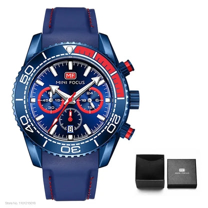 MINI FOCUS Chronograph Quartz Watches for Men Fashion Sport Wristwatch - Shipping free worldwide