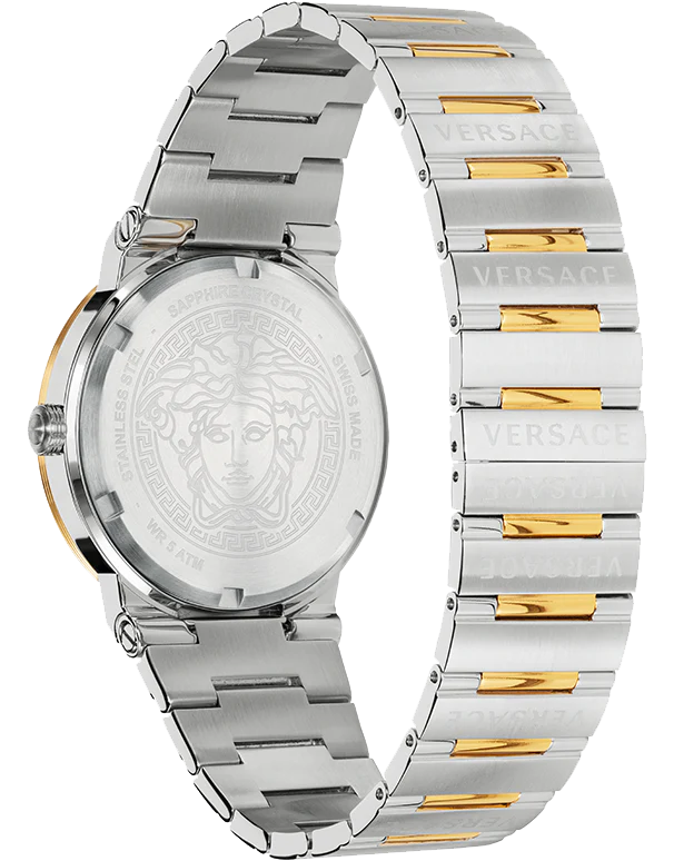 Versace Men’s Quartz Swiss Made Two-tone Stainless Steel - Free Worldwide Shipping