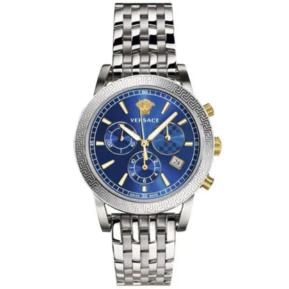 Versace Men’s Quartz Swiss Made Stainless Steel Blue Dial 40mm Watch VELT00219 - free worldwide shipping