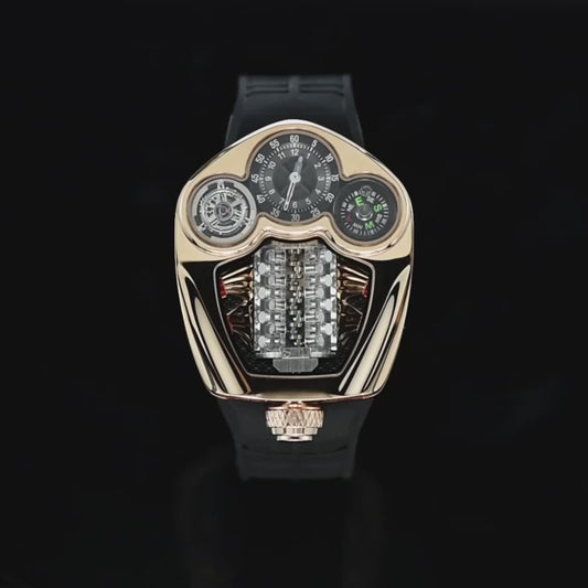 Engine Silicone Strap Compass Waterproof Watch For Men Watches