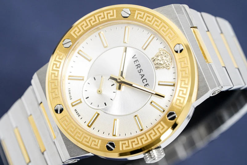 Versace Men’s Quartz Swiss Made Two-tone Stainless Steel - Free Worldwide Shipping